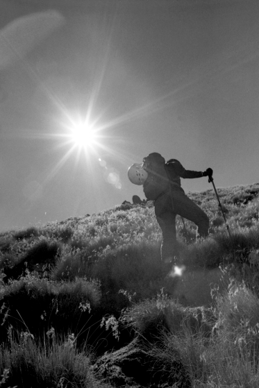Climbing La Maliche volcano, Tlaxcala, Mexico. Nikon F100, Kodak TMAX 400 film. ©Eduardo Mendoza. November 2017.